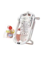 Bañera Plegable Con Cojín Y Más Accesorios Rosada Lubabycas