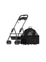 Coche Plegable 2 En 1 Para Mascotas LuBabycas Negro