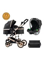 Coche Travel System Con Accesorios Musso Negro LuBabycas
