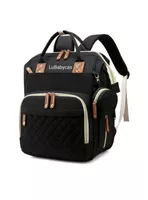 Mochila Maternal Lubabycas Impermeable Con Accesorios Negra