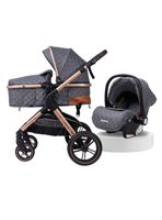 Coche Travel System Con Accesorios LuBabycas X1 Gris