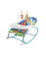 Mecedora Silla de Comer 2 en 1 Vibración Azul LuBabycas