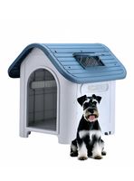 Casa De Perro Mascota Exterior Mediana 75cm Azul LuBabycas