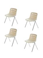 Set 4 Sillas De Comedor PP Swiss Crema By LuBabycas