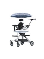 Coche de Paseo Doble Con Sombrilla Azul By LuBabycas