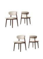 Pack 4 Sillas de Comedor Madera Café Ankara