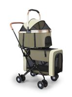 Cochecito Doble Para Mascotas Acura Verde By LuBabycas