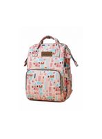 Mochila Maternal Impermeable Con Usb Lubabycas Rosada