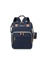 Mochila Maternal Lubabycas Impermeable Con Accesorios Azul