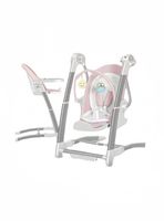 Silla De Comer Y Columpio Mecedor Lujoso Lubabycas Rosada