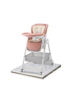 Silla De Comer Multiposiciones Con Ruedas Rosada