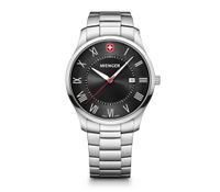 Reloj City Classic correa acero dial negro Hombre Wenger