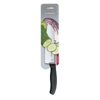 Cuchillo Santoku Swiss Classic, blister. Color Negro. Hoja 17 cm. Victorinox