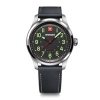 Reloj Terragraph 43 mm correa cuero negro Wenger