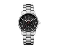 Reloj Avenue 42 mm Correa acero dial negro Wenger
