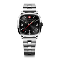 Reloj Vintage Sport acero dial negro Wenger