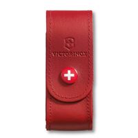 Estuche cuero rojo botón para cinturón 10x4x3,5 cm