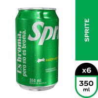 6x Bebida Sprite Regular Lata 350cc