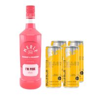 Pack Tropical Gin: Merle I'M Pink + 4 Red Bull Yellow 250cc