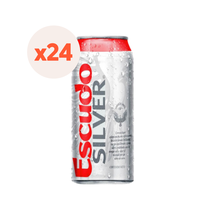 24x Cerveza Escudo Silver Lata 5° 473Cc