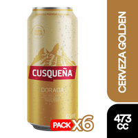 6X Cerveza Cusqueña Lata 4,8° 473Cc