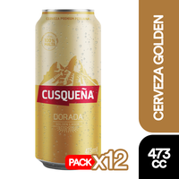 12X Cerveza Cusqueña Lata 4,8° 473Cc