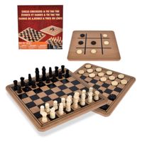 Juego de mesa clásico 3 en 1 madera