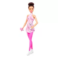 Muñeca Barbie profesional patinadora artística con accesorio