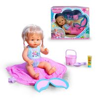 Muñeca Nenuco sirena con accesorios de playa y cola mágica