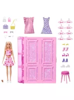 Barbie Set Clóset De Los Sueños Con Accesorios Y Muñeca