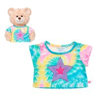 Polera Build a Bear tie dye estrella peluche