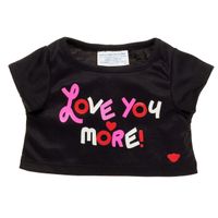 Polera Build a Bear negra mensaje Te amo más