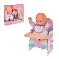 Muñeca Nenuco cuidado natural para bebé en sillita de comer