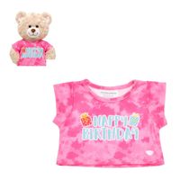 Polera Build a Bear cumpleaños rosa para peluche