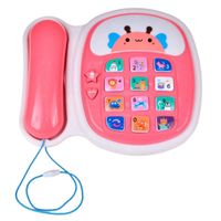 Teléfono didáctico Ansaldo con luces y sonidos rosado