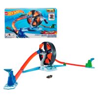 Pista motorizada Hot Wheels giros extremos 1,8 metros
