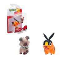 Figuras de acción Pokémon colección Tepig y Rockruff