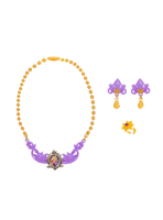 Set De Collar Y Aros Princesas De Disney - Rapunzel