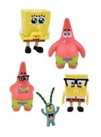 Pack 5 Figuras 5 Cm En Blister Bob Esponja - Plankton