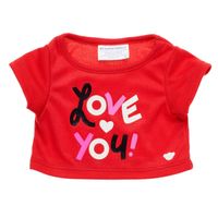 Polera Build a Bear negra Love You para amigos peludos