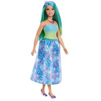 Muñeca Barbie fantasía vestidos de ensueño - Pelo Verde