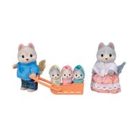 Playset figuras Sylvanian Families familia Husky para bebé