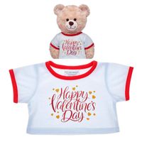 Polera Build a Bear San Valentín diseño brillante