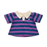 Vestido Build a Bear clásico líneas azul y morado