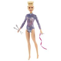 MUÑECA BARBIE PROFESIONALES - GIMNASTA RITMICA RUBIA