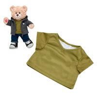 Polera Build a Bear verde manga corta para peluche