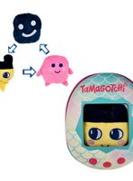 Mochila con peluche compañero tamagotchi - mametchi