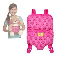 Mochila Build a Bear para peluche rosada ajustable