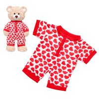 Pijama Build a Bear corazones para peluche