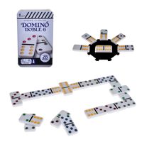 Juego de mesa dominó en caja metálica 28
